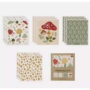 NWT Swedish Dishcloth 10-piece Set-mushroom 0645 patterns eco friendly